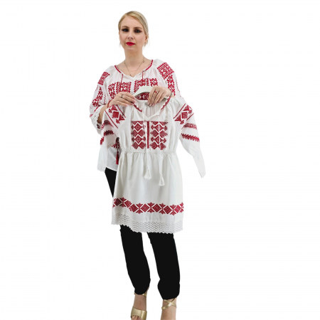 Рокли за момичета - Rochita Traditionala cu broderie Xenia