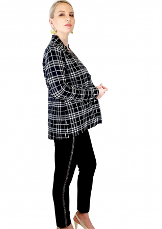 Sacou casual cu carouri 2 [1]