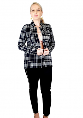 Sacou casual cu carouri 2 [2]