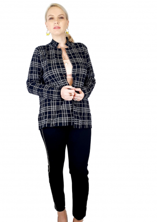 Sacou casual cu carouri 2 [4]