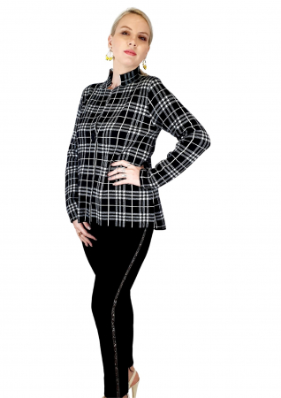 Sacouri - Sacou casual cu carouri 2