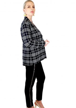 Sacou casual cu carouri [1]
