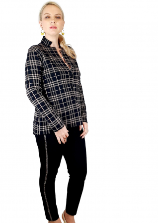 Sacou casual cu carouri [2]
