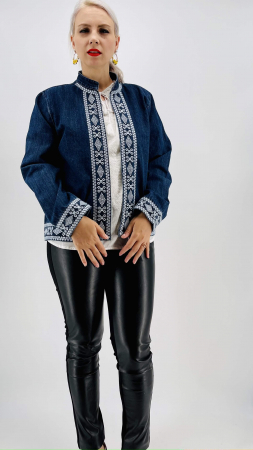 Sacou denim brodat Ceci 2 [1]