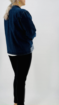 Sacou denim brodat Ceci 2 [4]