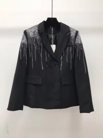 Sacou negru elegant cu aplicatii stralucitoare 2 [2]