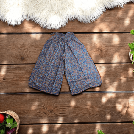 Pantaloni - Șalvari din mătase cu imprimeu patchwork etnic