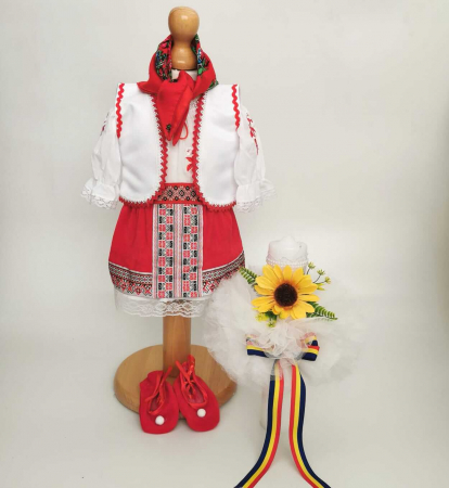 Set botez - Set Botez Traditional – Costum Traditional Muna 15 - 2 piese / costumas si lumanare