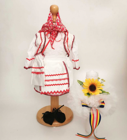 Set botez - Set Botez Traditional – Costum Traditional Muna 10 - 2 piese / costumas si lumanare