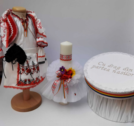 Set Botez Traditional Marina 10 - 3 piese / costumas, lumanare si cufar [1]