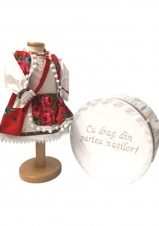 Set botez - Set Botez Traditional – Manuela – 2 piese / costumas si cufar brodat