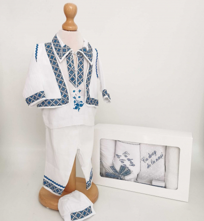 Set botez - Set Botez Traditional Raul 21 – 2 piese / costumas traditional si trusou Botez Traditional
