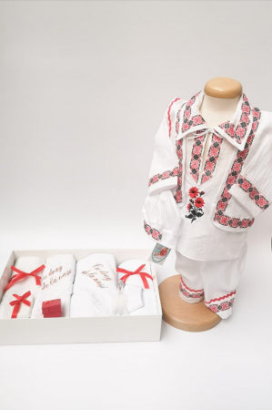 Set botez - Set Botez Traditional Raul 5 – 2 piese / Botez Traditional: trusou, costumas