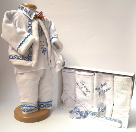 Set botez - Set Botez Traditional Raul 13 – 2 piese / costumas traditional si trusou Botez Traditional