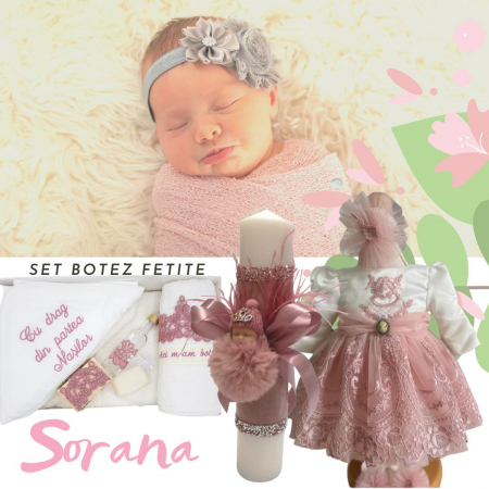 Set botez - Set Complet pentru Botez Fetite Sorana