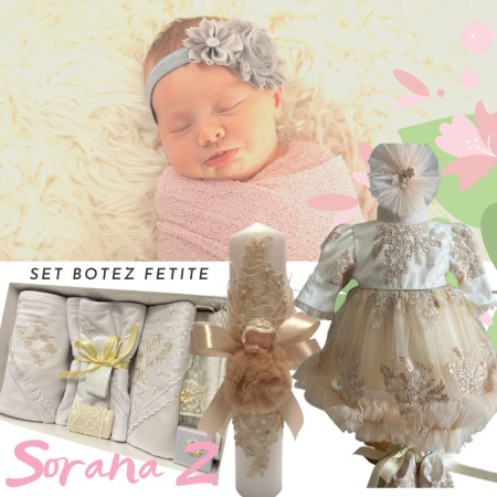 Set botez - Set Complet pentru Botez Fetite Sorana