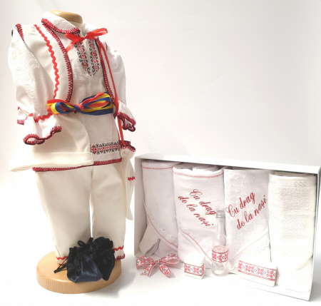 Set botez - Set Costum National pentru baieti Victoras 6 si Trusou Botez Traditional