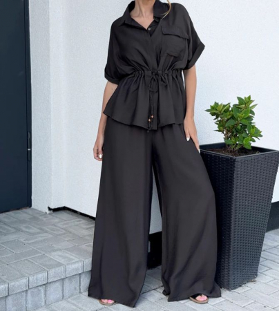 Femei - Set două piese din viscoză cu nasturi decorativi – model VENETO 3