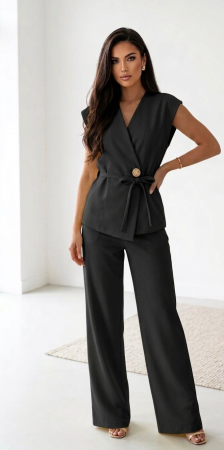 Femei - Set două piese din viscoză cu nasturi decorativi – model VENETO 5