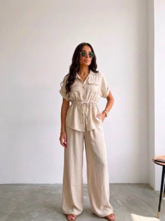Дамски комплекти - Комплект от две части от вискоза с декоративни копчета – модел VENETO 4