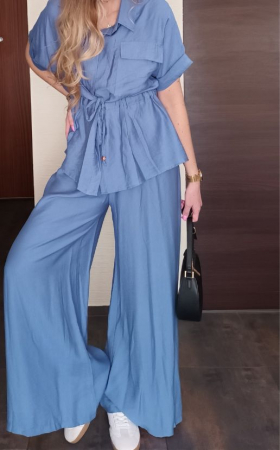 Femei - Set două piese din viscoză cu nasturi decorativi – model VENETO 2