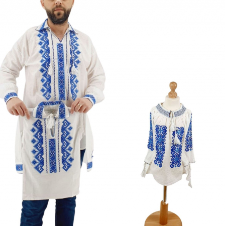 Set intreaga familie - Set Familie Traditionala 144/ Camasi traditionale cu broderie