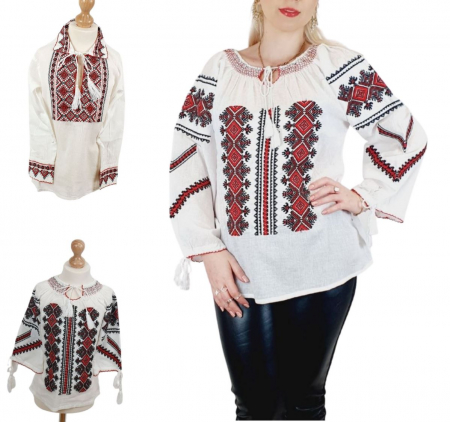 Set intreaga familie - Set Familie Traditionala 154 / Camasi traditionale cu broderie