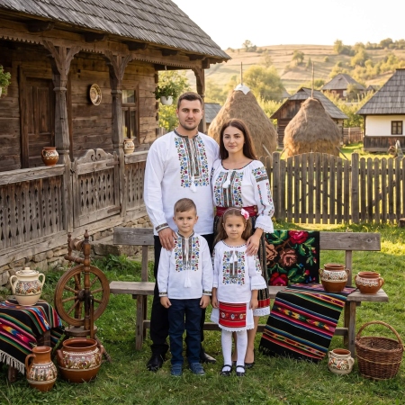 Традиционен комплект - Set Familie Traditionala 396 / Camasi traditionale cu broderie