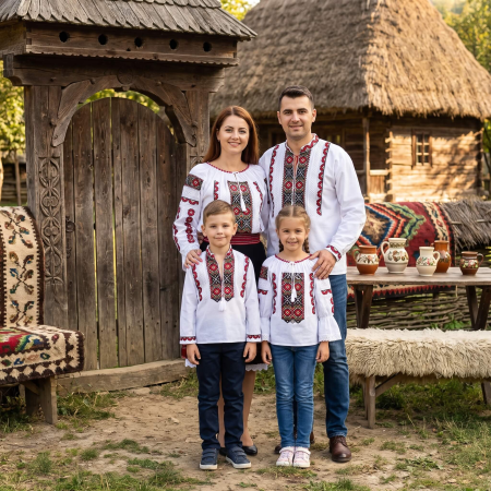 Традиционен комплект - Set Familie Traditionala 396 / Camasi traditionale cu broderie