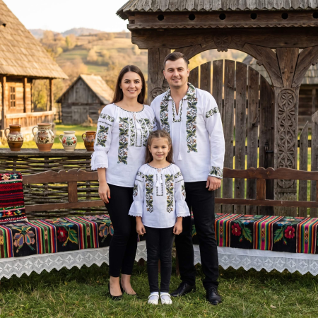 Традиционен комплект - Set Familie Traditionala 396 / Camasi traditionale cu broderie