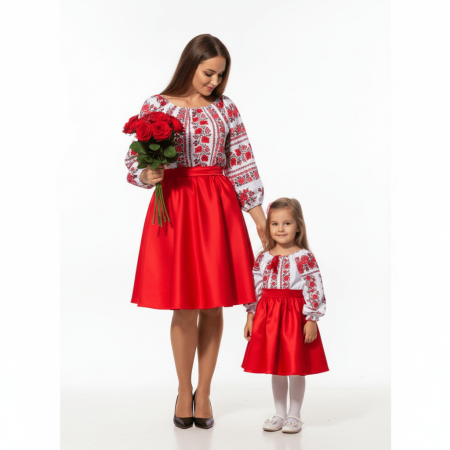 Set Rochii Mama - Fiica - Set rochii stilizate traditional Mama si Fiica 63
