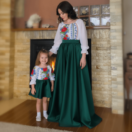 Set Rochii Mama - Fiica - Set rochii stilizate traditional Mama si Fiica 72
