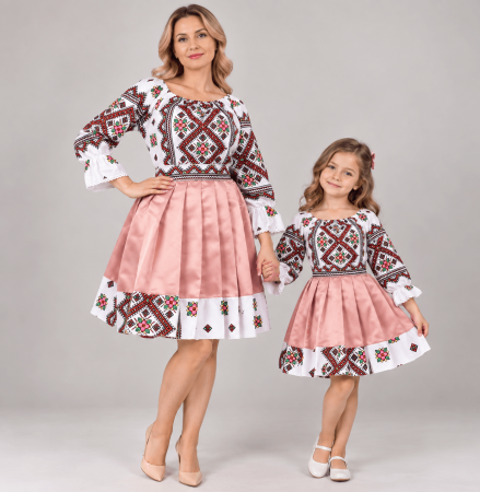 Set Rochii Mama - Fiica - Set rochii stilizate traditional - Mama si Fiica - model 4