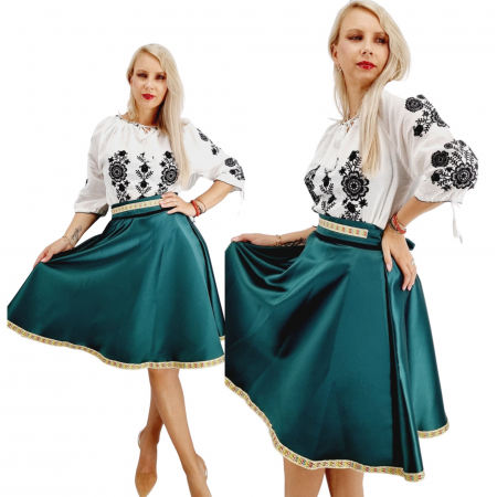 Costume populare - Set stilizat traditional format din ie si fusta 04
