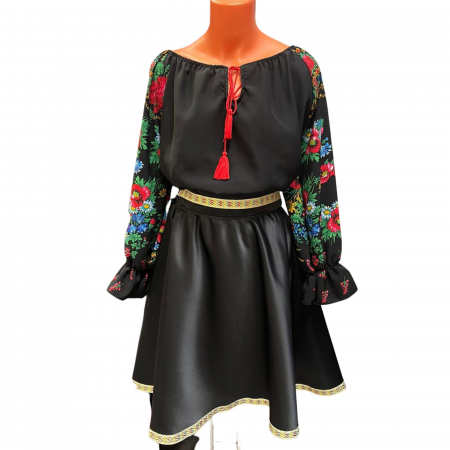 Традиционни костюми - Set stilizat traditional format din ie si fusta 05