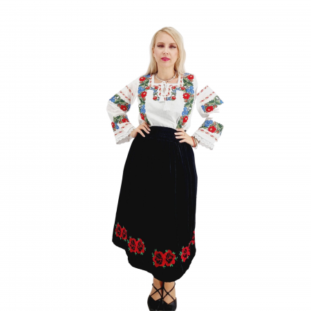 Традиционни костюми - Set stilizat traditional format din ie si fusta 07