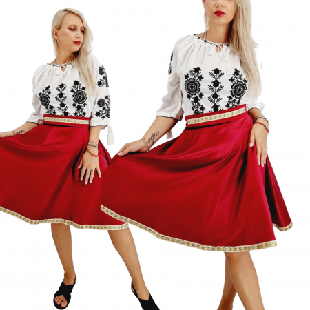 Costume populare - Set stilizat traditional format din ie si fusta