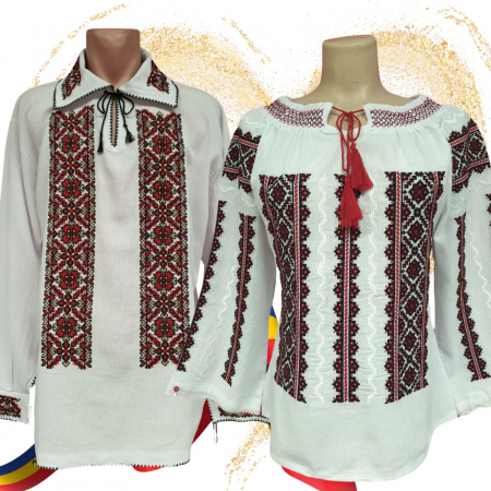 Set Traditional Cuplu 586 / Camasi traditionale cu broderie [1]