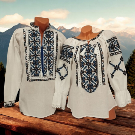 Set Traditional Cuplu 621 / Camasi traditionale cu broderie [1]