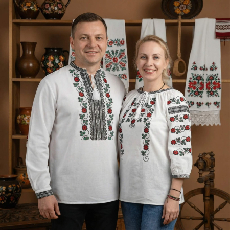 Set Traditional Cuplu 648/ Camasi traditionale cu broderie [1]