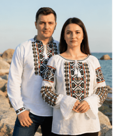 Set Traditional - Set Traditional Cuplu 651/ Camasi traditionale cu broderie