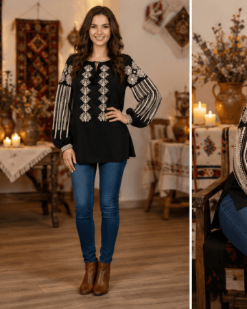 Set Traditional Cuplu 654/ Camasi traditionale cu broderie [4]