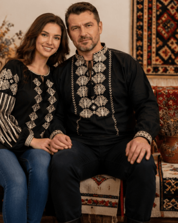 Set Traditional Cuplu 654/ Camasi traditionale cu broderie [5]