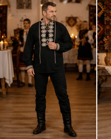 Set Traditional Cuplu 654/ Camasi traditionale cu broderie [3]