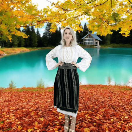Costume populare - Set traditional format din catrinta , brau si ie - Hera 7