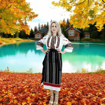 Costume populare - Set traditional format din catrinta , brau si ie - Hera 10
