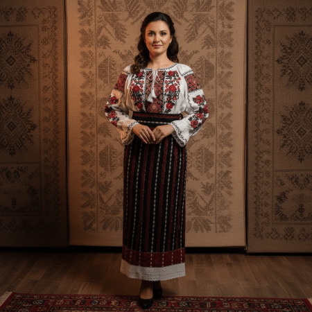 Fote & Catrinte - Set traditional format din catrinta si brau Mada