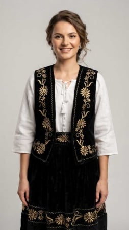Costume populare - Set traditional format din fusta si vesta 58