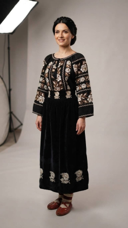 Costume populare - Set traditional format din ie , fusta 111