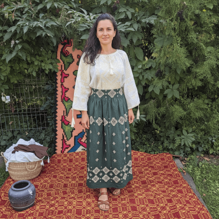 Costume populare - Set traditional format din ie , fusta 82